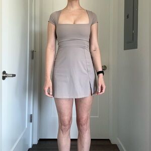 Qinsen Grey Mini skort/dress size S